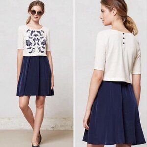 Women's Size XS Anthropologie Lilka Embroidered Flora Dress 💙🦋💙